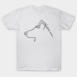 German Shepherd silhouette outline T-Shirt